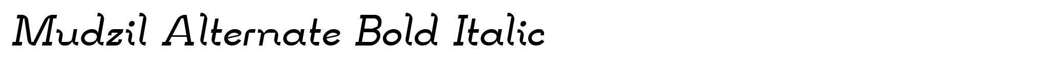 Mudzil Alternate Bold Italic image